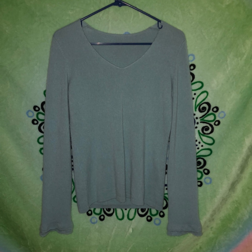 light blue sweater
